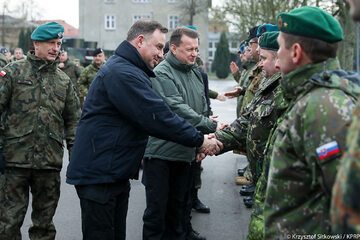Wizyta Prezydenta w Dowództwie Wielonarodowej Dywizji Północny-Wschód w Elblągu