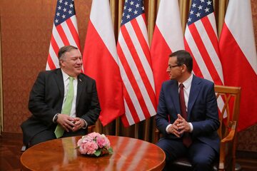 Wizyta Sekretarza Stanu Stanów Zjednoczonych Mike'a Pompeo w Polsce. Rozmowa z premierem Mateuszem Morawieckim