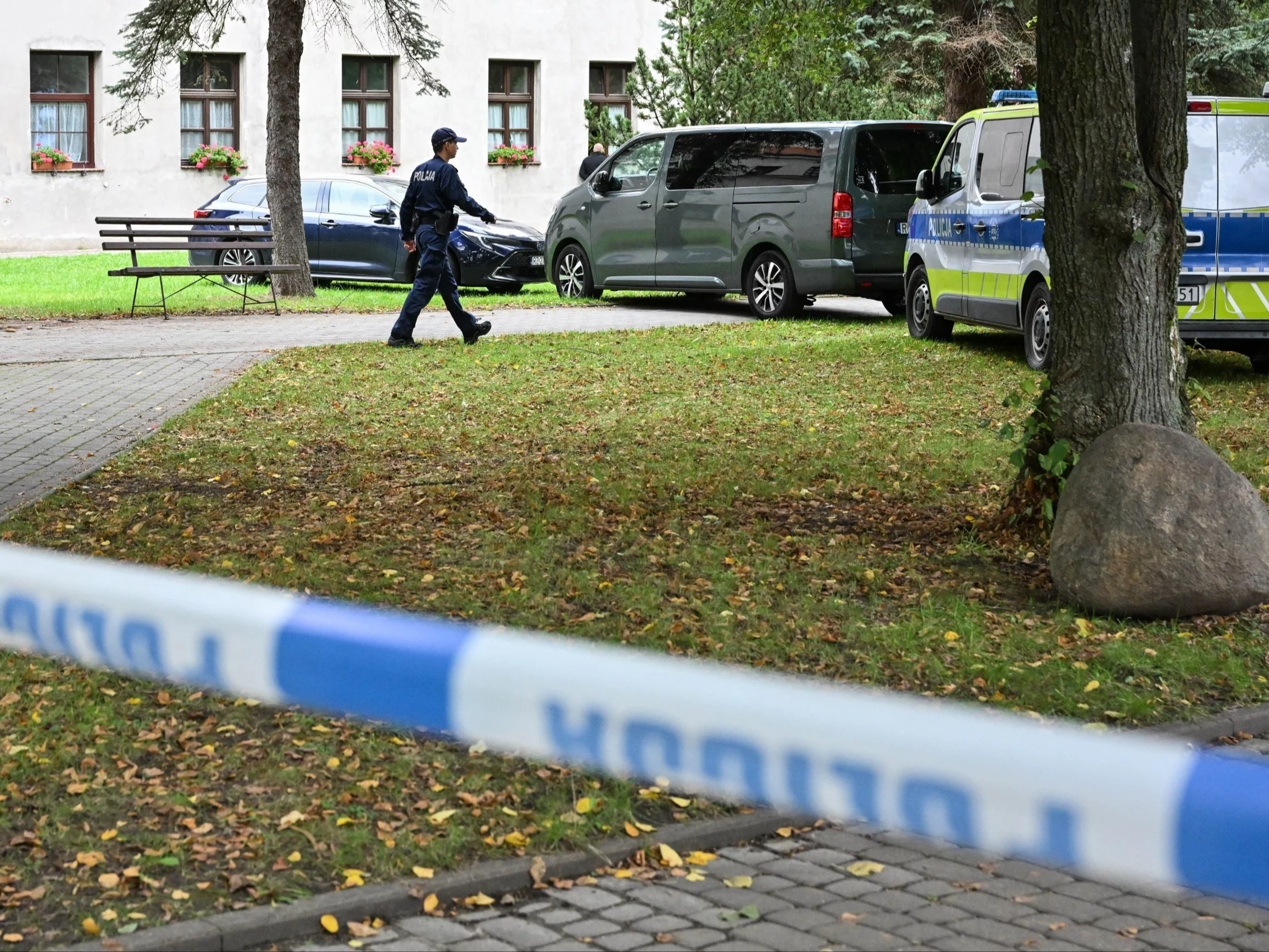 Policja na miejscu ataku w Jarosławiu