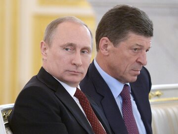 Władimir Putin i Dmitrij Kozak na Kremlu