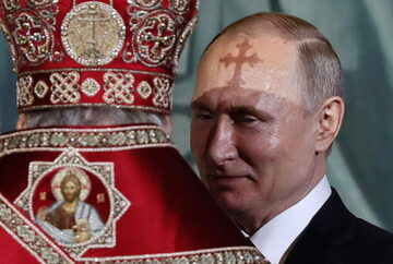 Władimir Putin oraz patriarcha Moskwy i Wszechrusi Cyryl