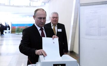 Władimir Putin podczas głosowania w wyborach w 2018 r.