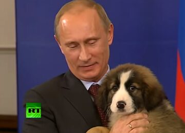 Władimir Putin z psem