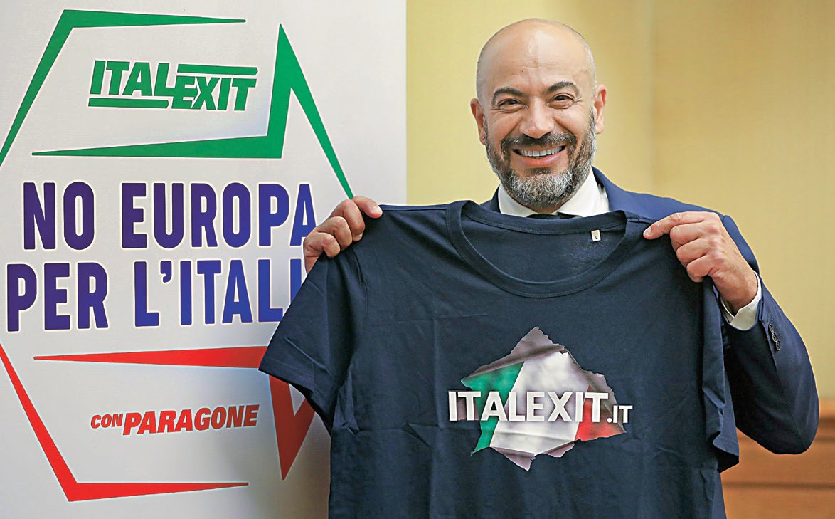 Gianluigi Paragone, szef Italexitu, przekonuje, że uda mu się wyrwać Włochy z "klatki Unii Europejskiej i wspólnej waluty"