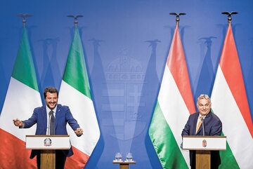 Włoski premier Matteo Salvini liczy na współpracę w UE m.in. z szefem węgierskiego rządu Viktorem Orbánem