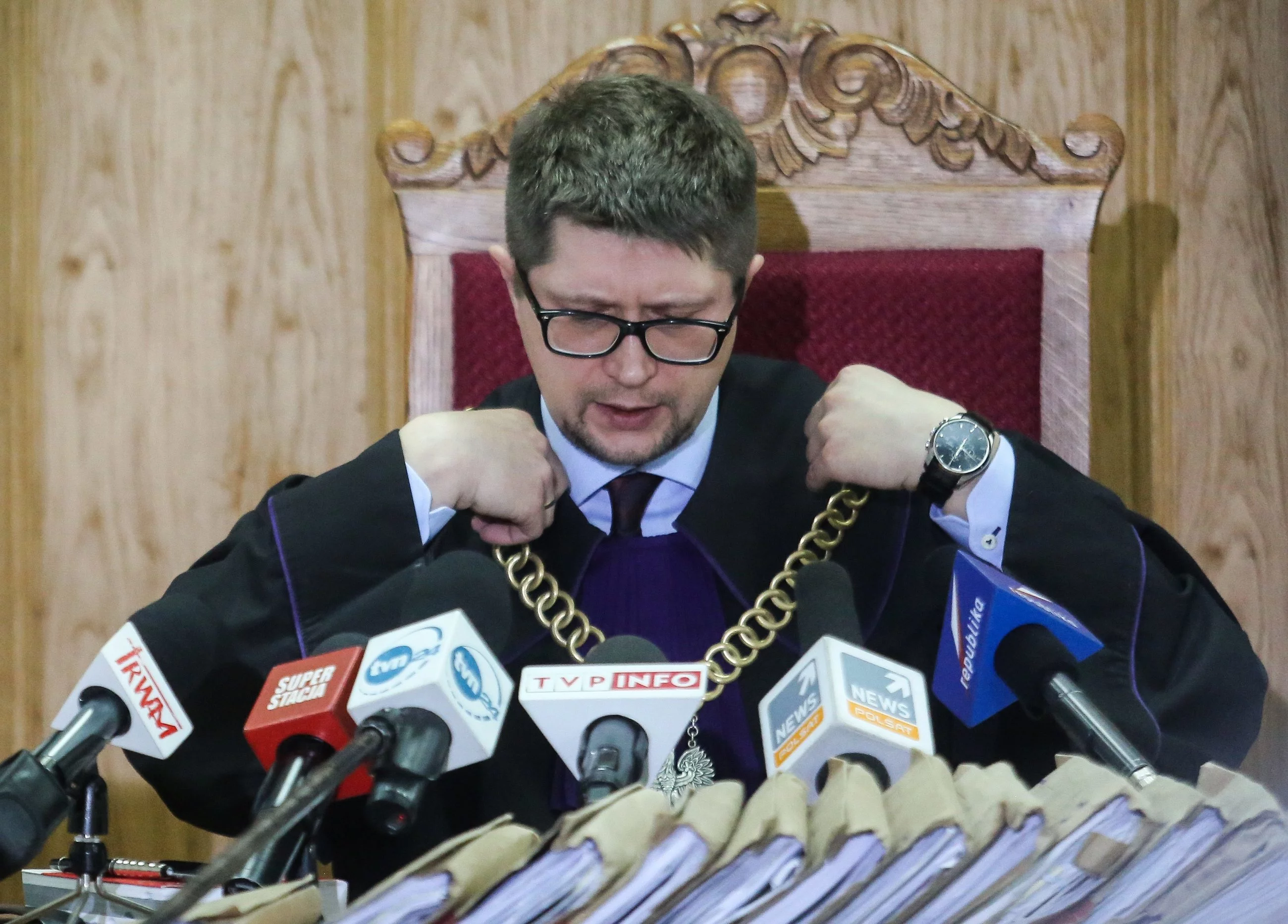Wojciech Łączewski w todze sędziowskiej