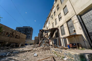 Wojna na Ukrainie. Zniszczenia w Charkowie.