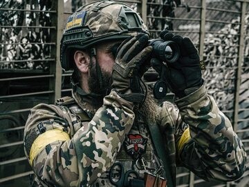 Wojna Rosji przeciwko Ukrainie. Ukraiński żołnierz w obwodzie chersońskim.