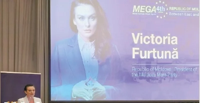 Podczas konferencji przemawiała m.in. Victoria Furtună, była prokurator
do spraw korupcji, opozycyjna kandydatka na prezydenta w 2024 r. i liderka partii Moldova Mare