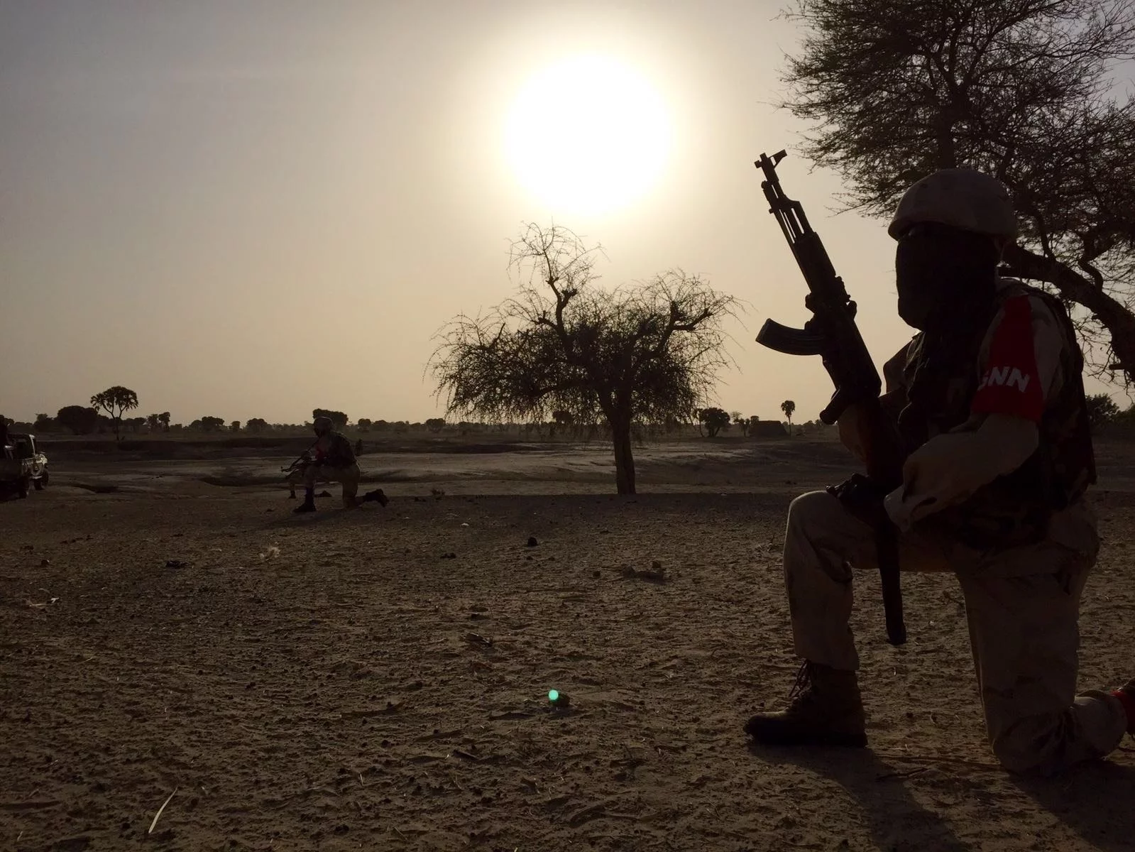Żołnierz armii nigeryjskiej podczas ataku bojowników Boko Haram