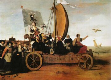 „Wóz głupców” - obraz Hendricka Gerritsza Pota będący alegorią „tulipomanii” (namalowany ok. 1637 roku)