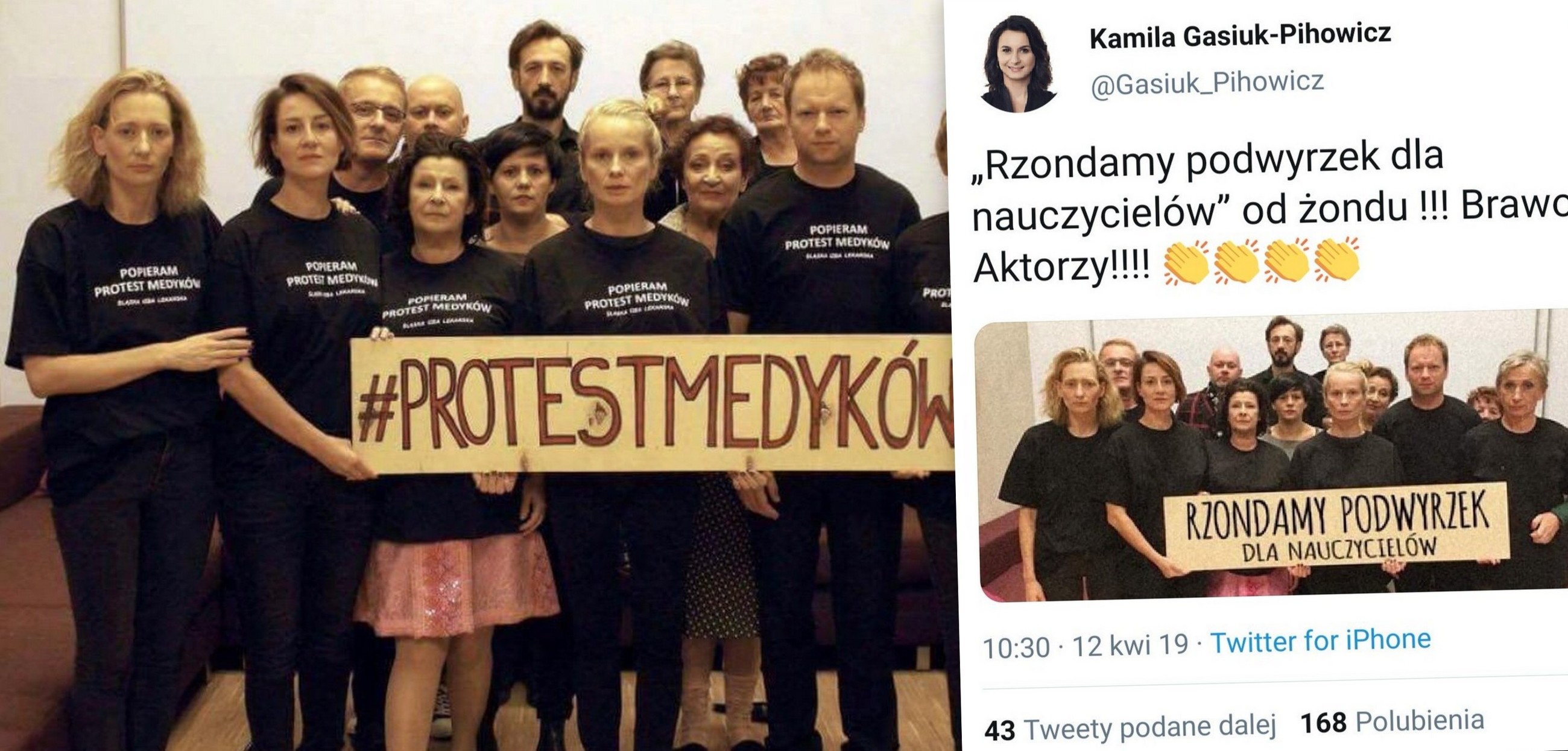 Zdjęcie dotyczyło pierwotnie protestu lekarzy rezydentów