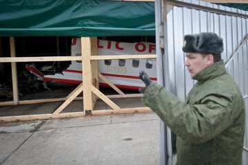 Wrak tupolewa, który rozbił się w Smoleńsku