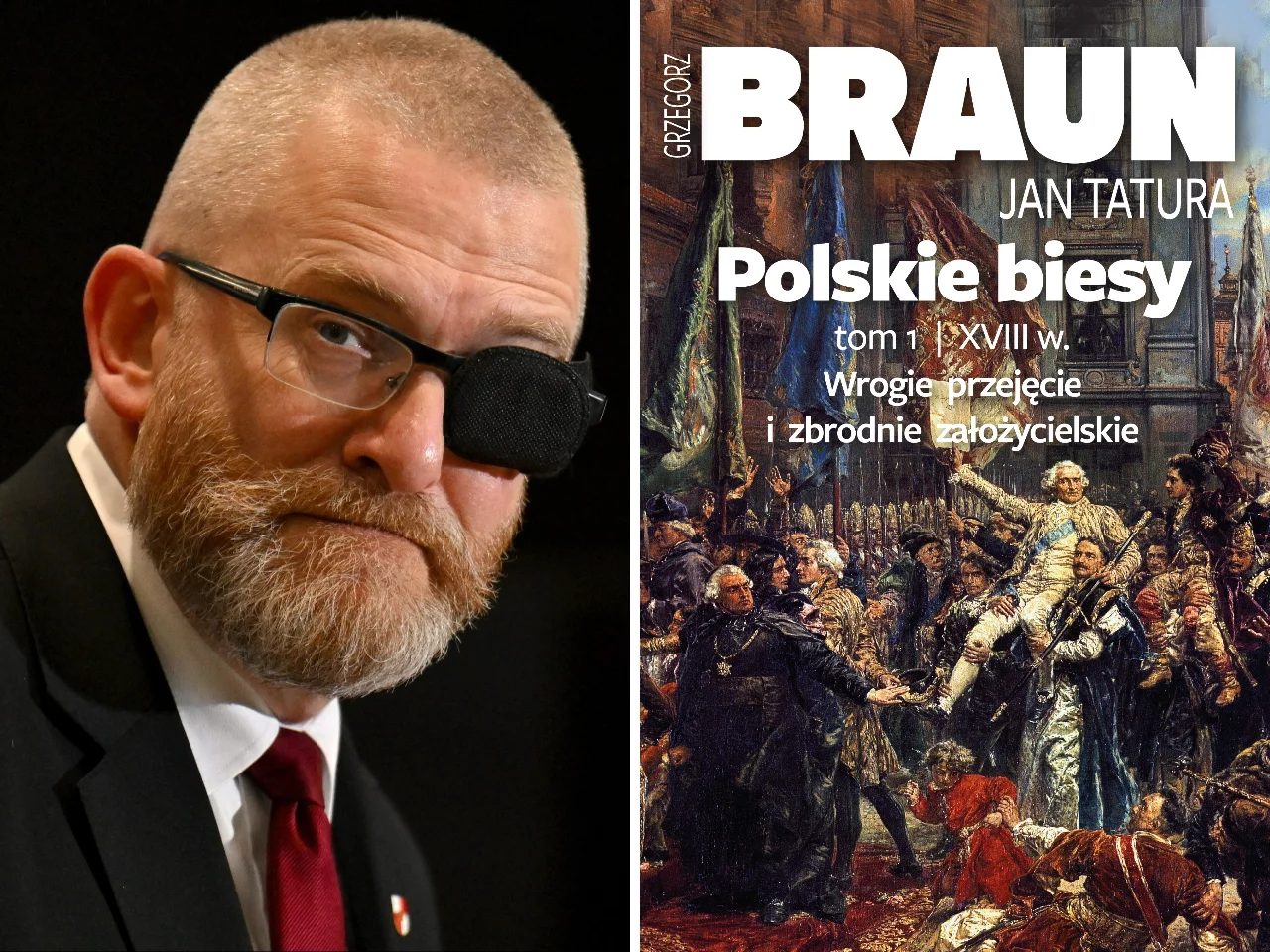 Grzegorz Braun / Okładka książki "Polskie biesy", wyd. Fronda