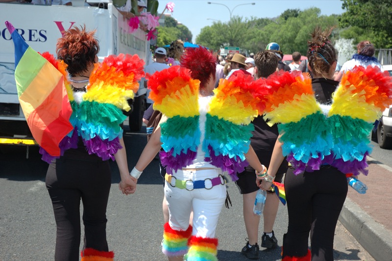 Uczestniczki parady LGBT w Johannesburgu, 2006 r.