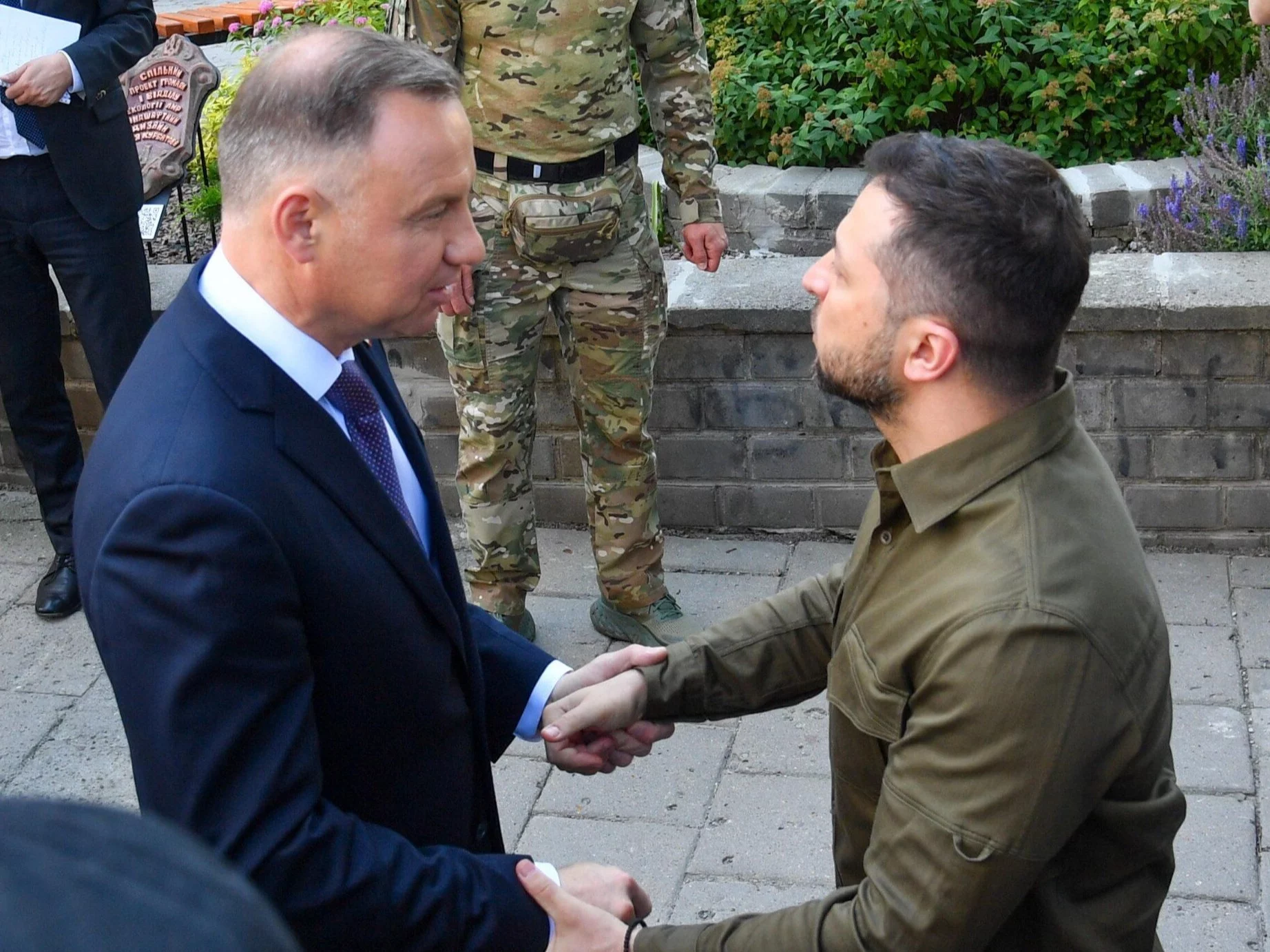 Andrzej Duda i Wołodymyr Zełenski