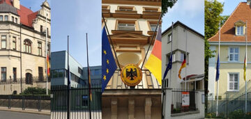 Wszystkie niemieckie placówki dyplomatyczne opuściły flagi do połowy masztu