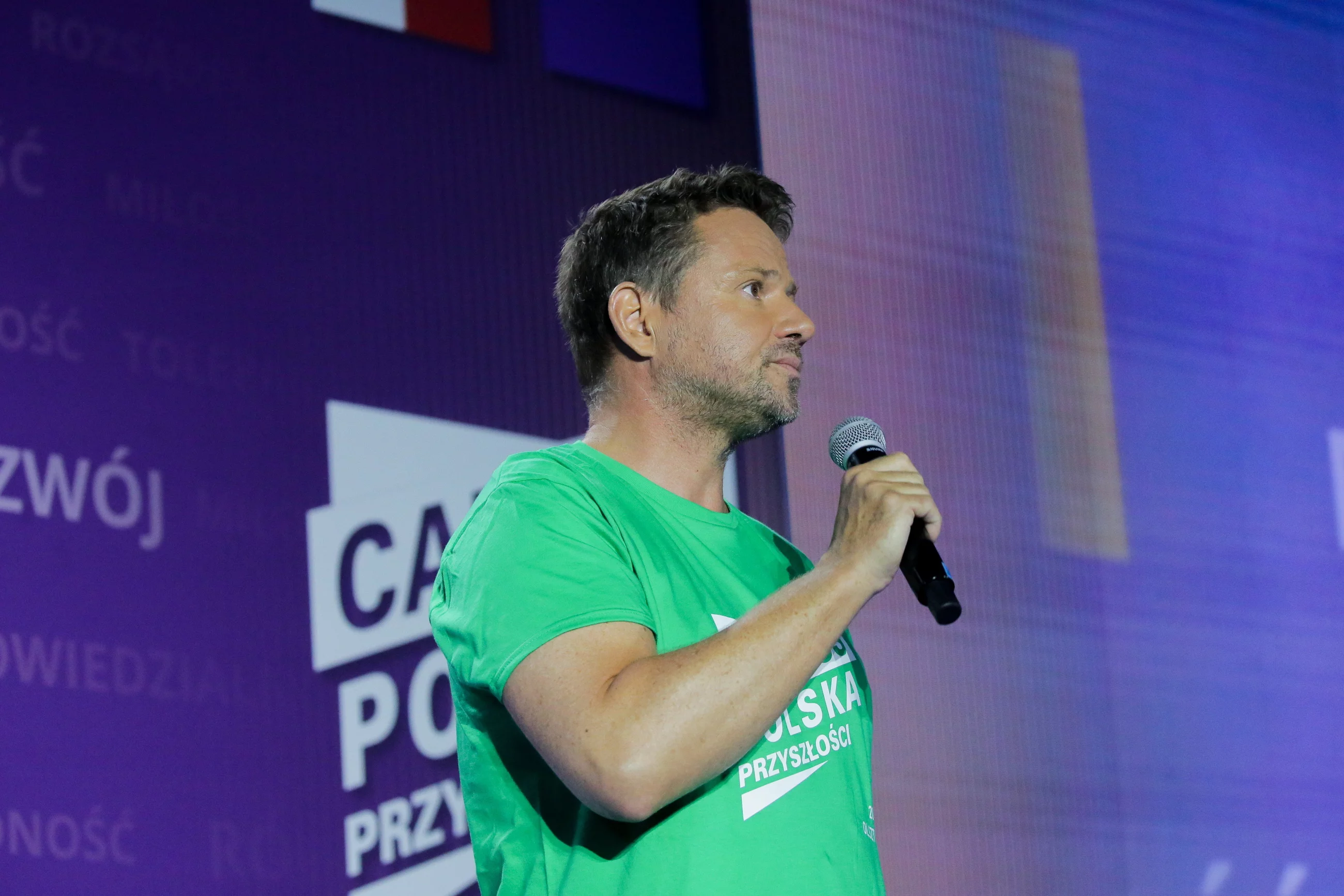 Prezydent Warszawy Rafał Trzaskowski podczas panelu dyskusyjnego na Campus Polska Przyszłości 2022