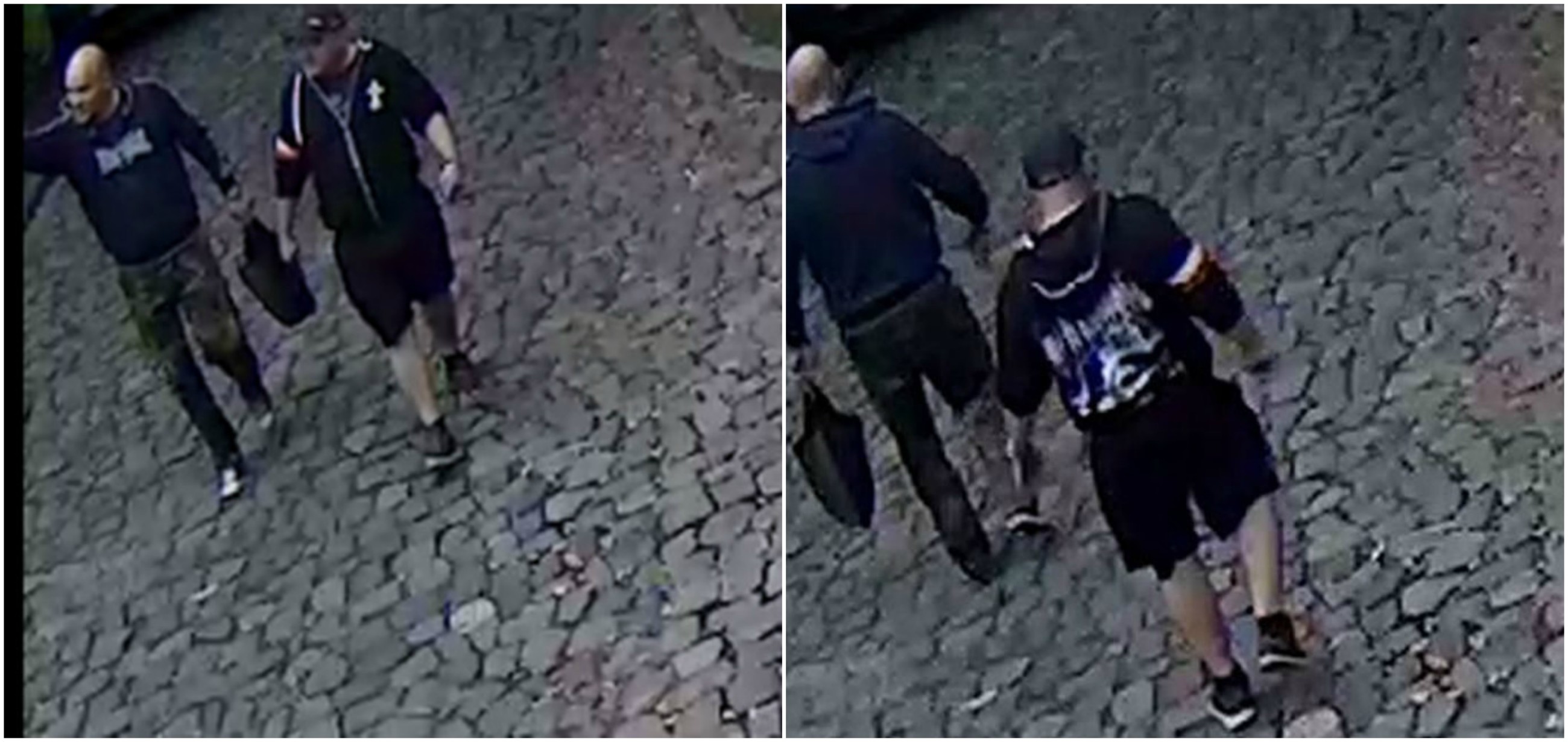 Mężczyźni, którzy prawdopodobnie wybili szybę w domu Michała Tuska