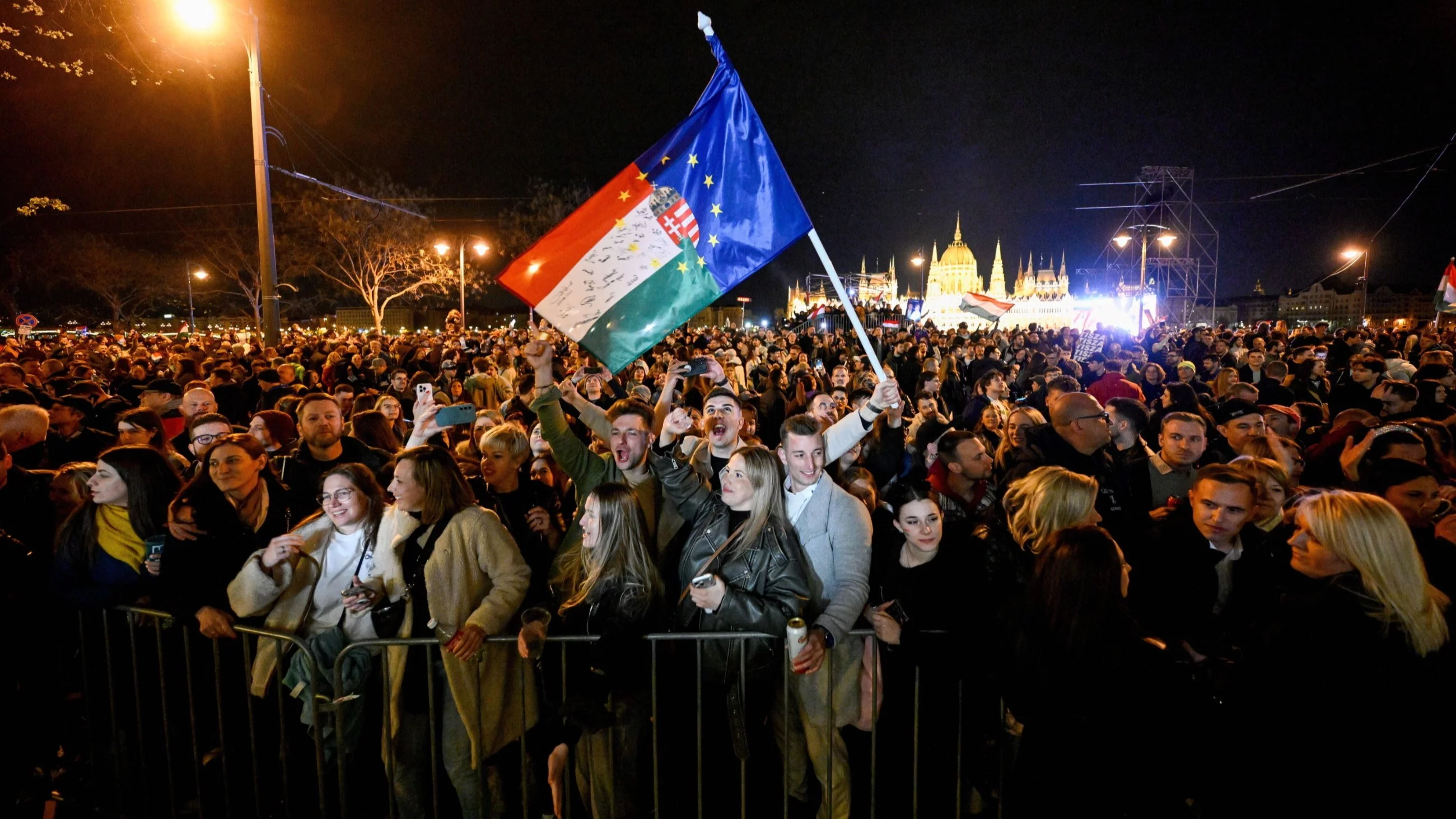 Budapeszt. Zwolennicy partii TISZA