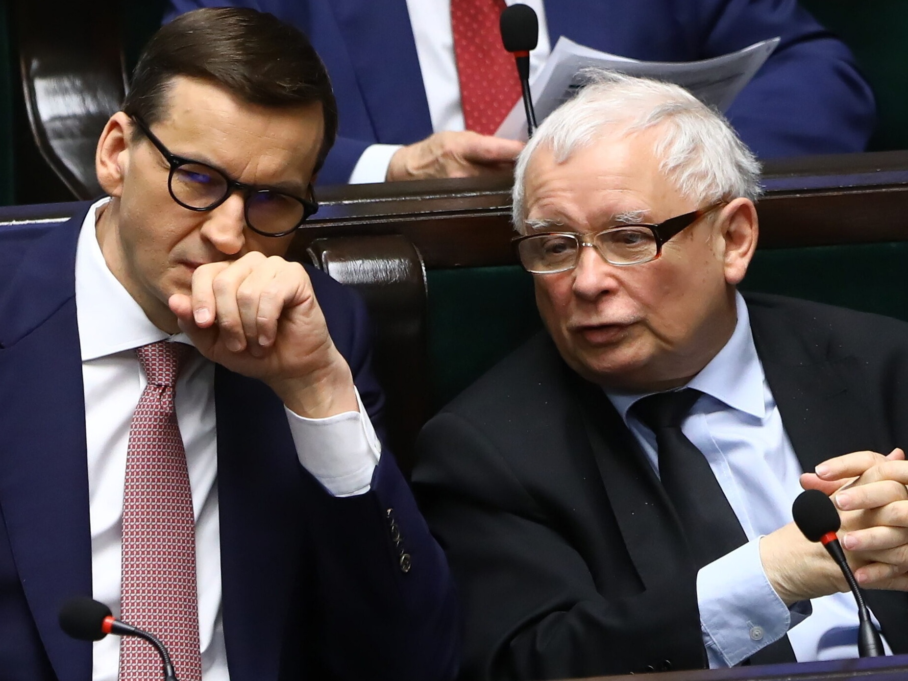 Premier Mateusz Morawiecki i prezes PiS, wicepremier Jarosław Kaczyński.