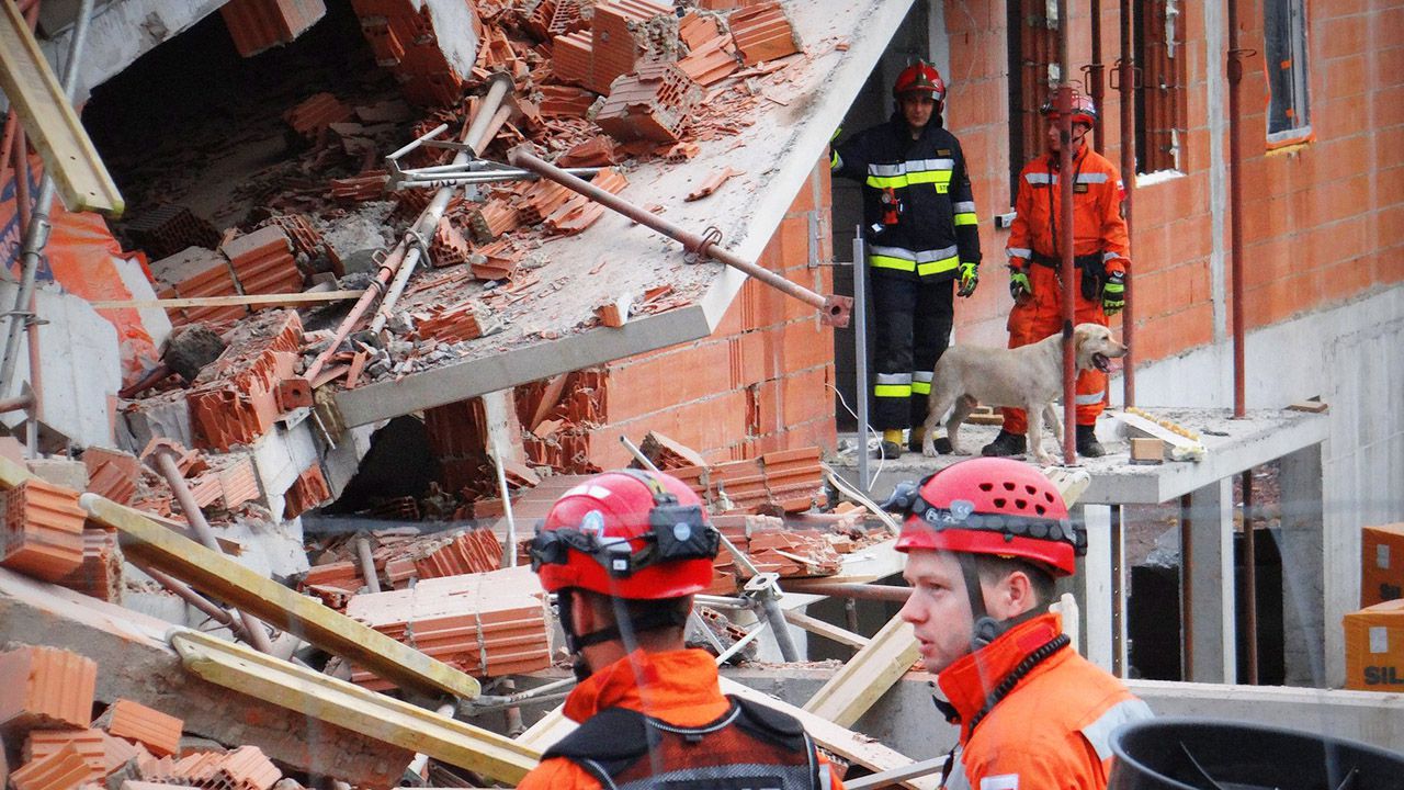 W Bielsku-Białej zawalił się blok, który był w trakcie budowy