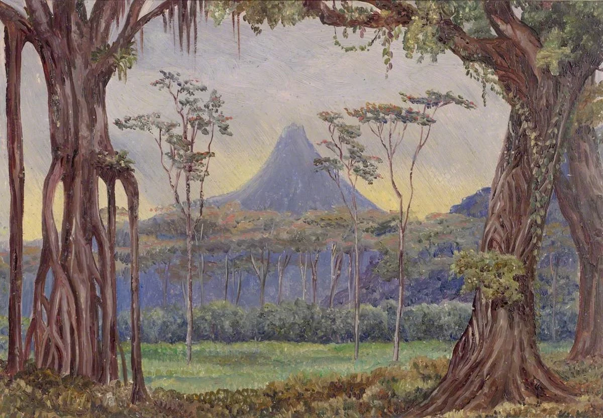Wulkan Krakatau. Mal. Marianne North