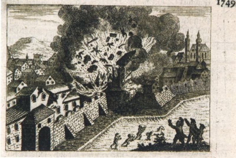 Wybuch Wieży Prochowej we Wrocławiu, 1749 rok