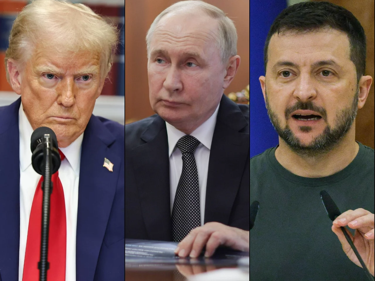 Donald Trump, Władimir Putin i Wołodymyr Zełenski