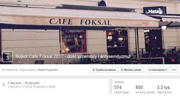 Wydarzenia w Cafe Foksal wywołały burzę w sieci