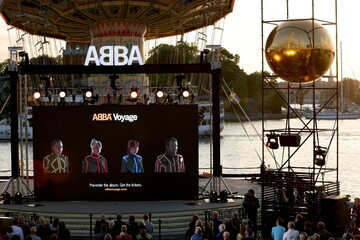 Wydarzenie promujące nowy album zespołu ABBA. Szwecja, Sztokholm
