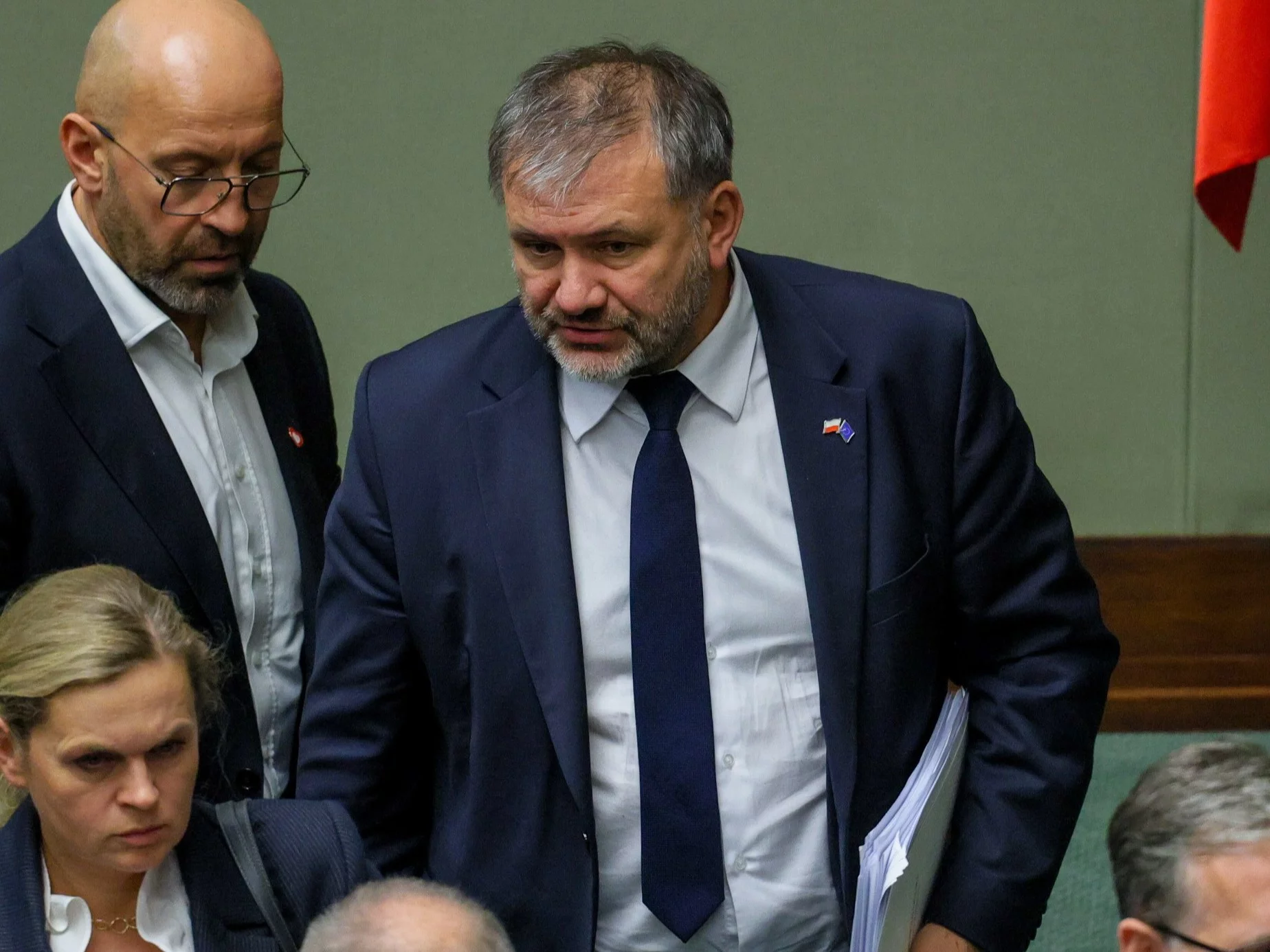 Minister Sprawiedliwości Waldemar Żurek na sali plenarnej Sejmu