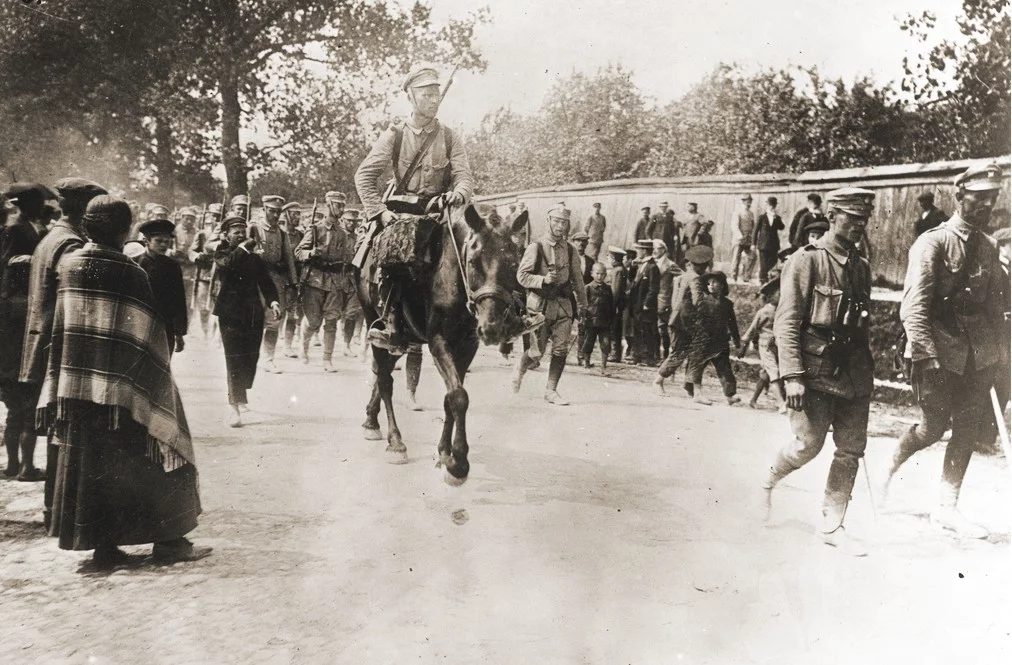 Przemarsz Pierwszej Kompanii Kadrowej przez Kielce, 12 sierpnia 1914 r.