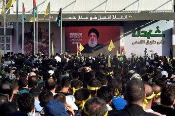 Wystąpienie Hassana Nasrallaha śledziły tłumy w Bejrucie