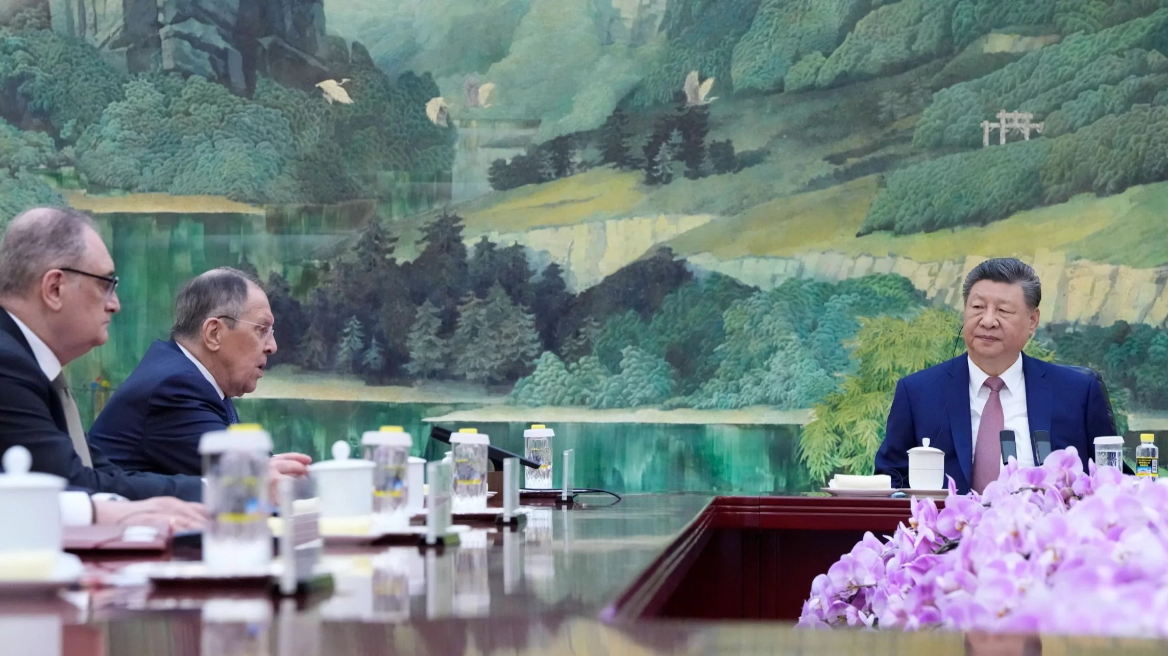 Xi Jinping i Siergiej Ławrow