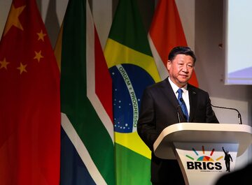 Xi Jinping w trakcie szczytu BRICS