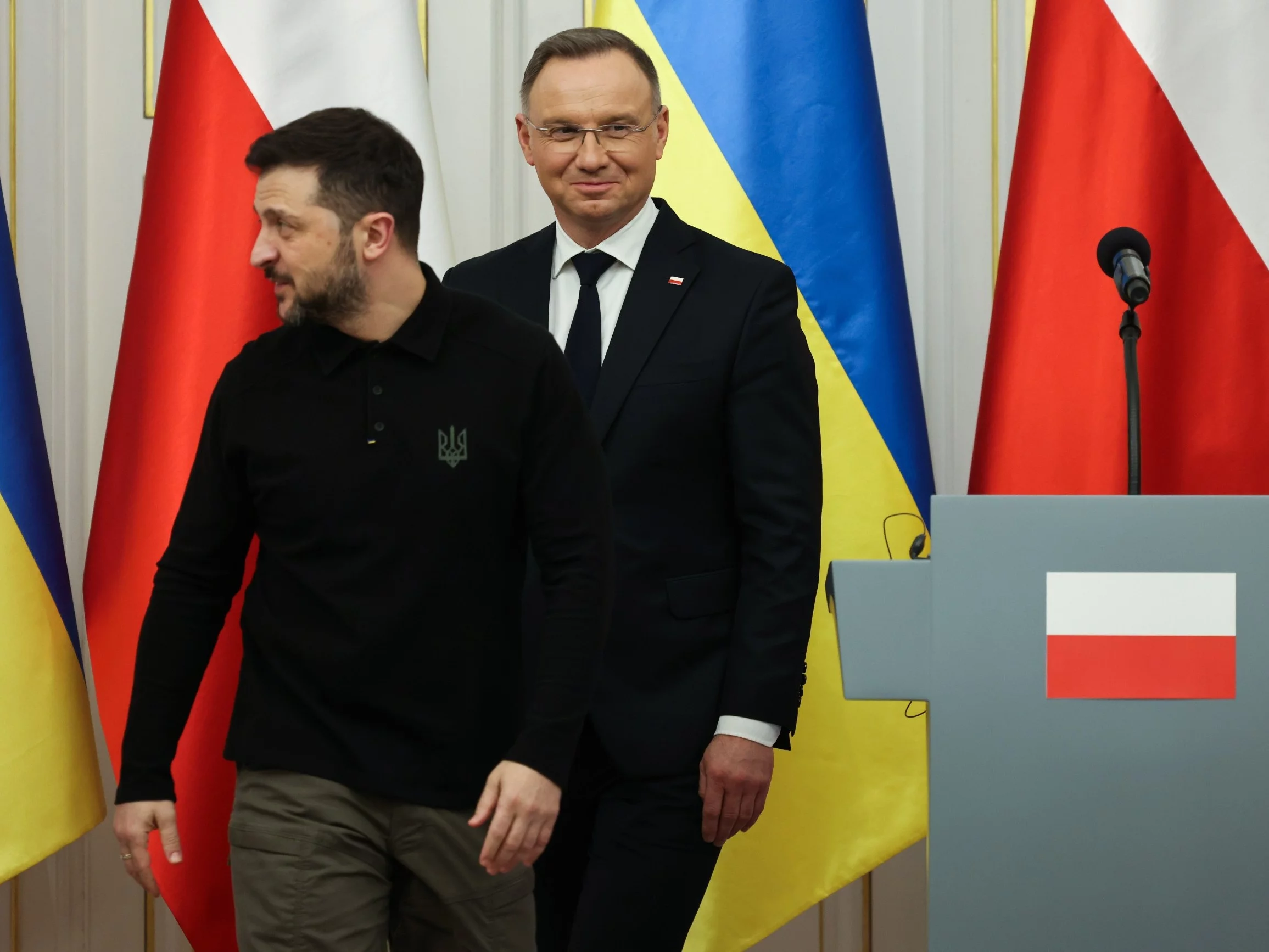 Prezydent Andrzej Duda i prezydent Ukrainy Wołodymyr Zełenski