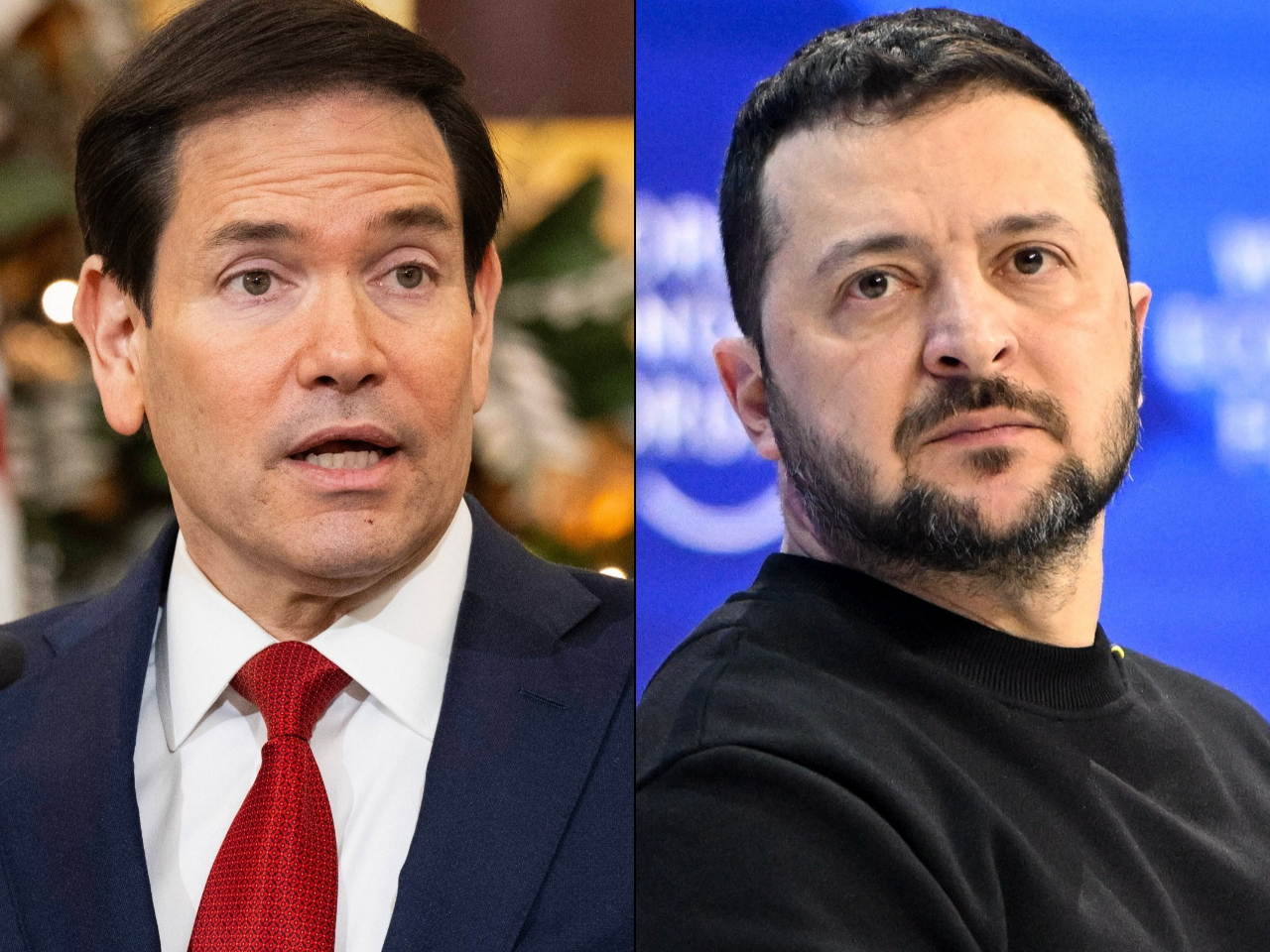 Marco Rubio i Wołodymyr Zełenski