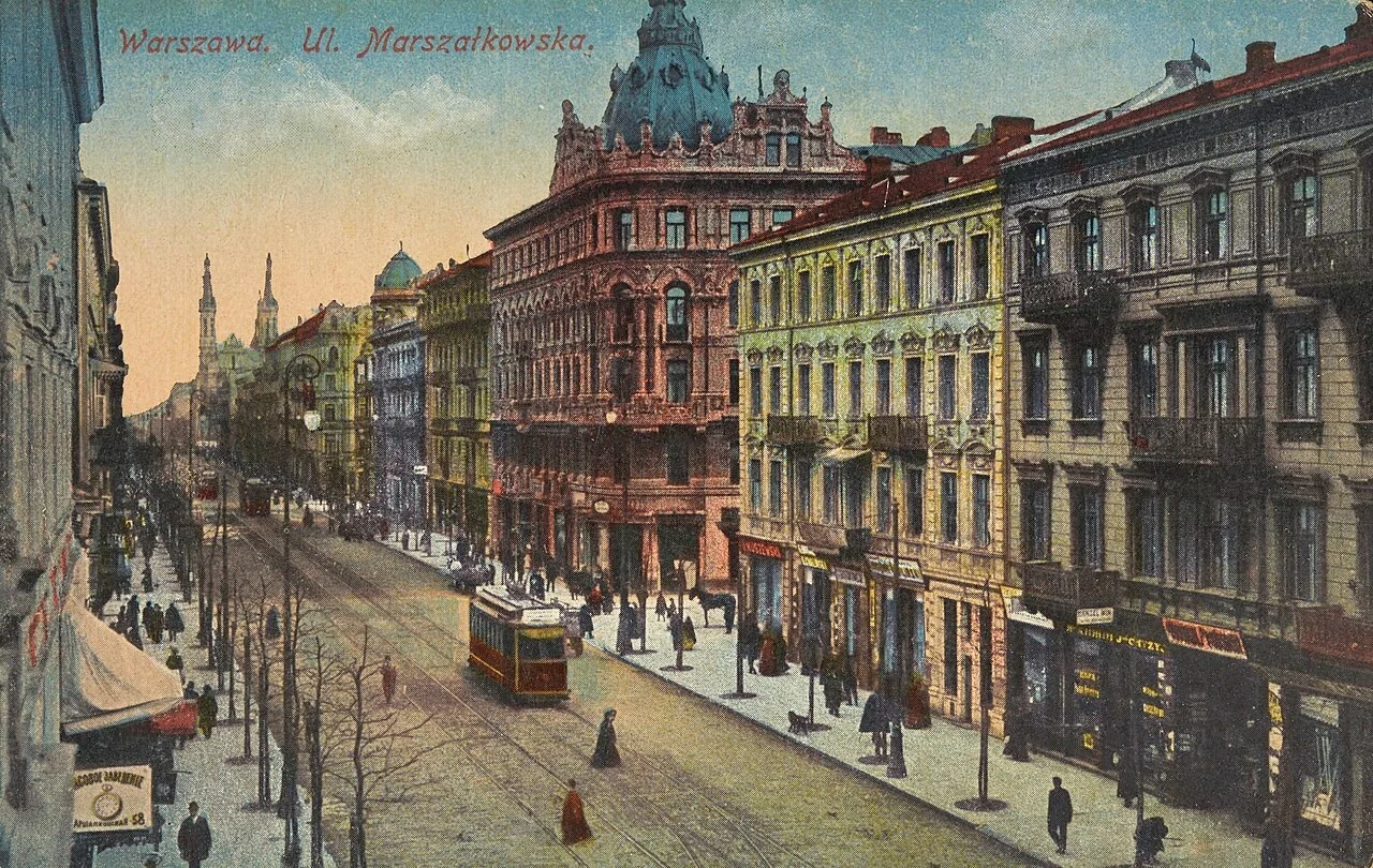 Ulica Marszałkowska w Warszawie, około 1910 rok
