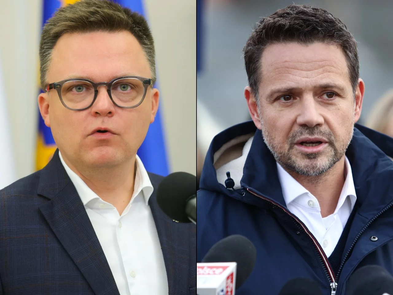 Szymon Hołownia i Rafał Trzaskowski
