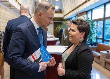 Żaklina Skowrońska i Andrzej Duda