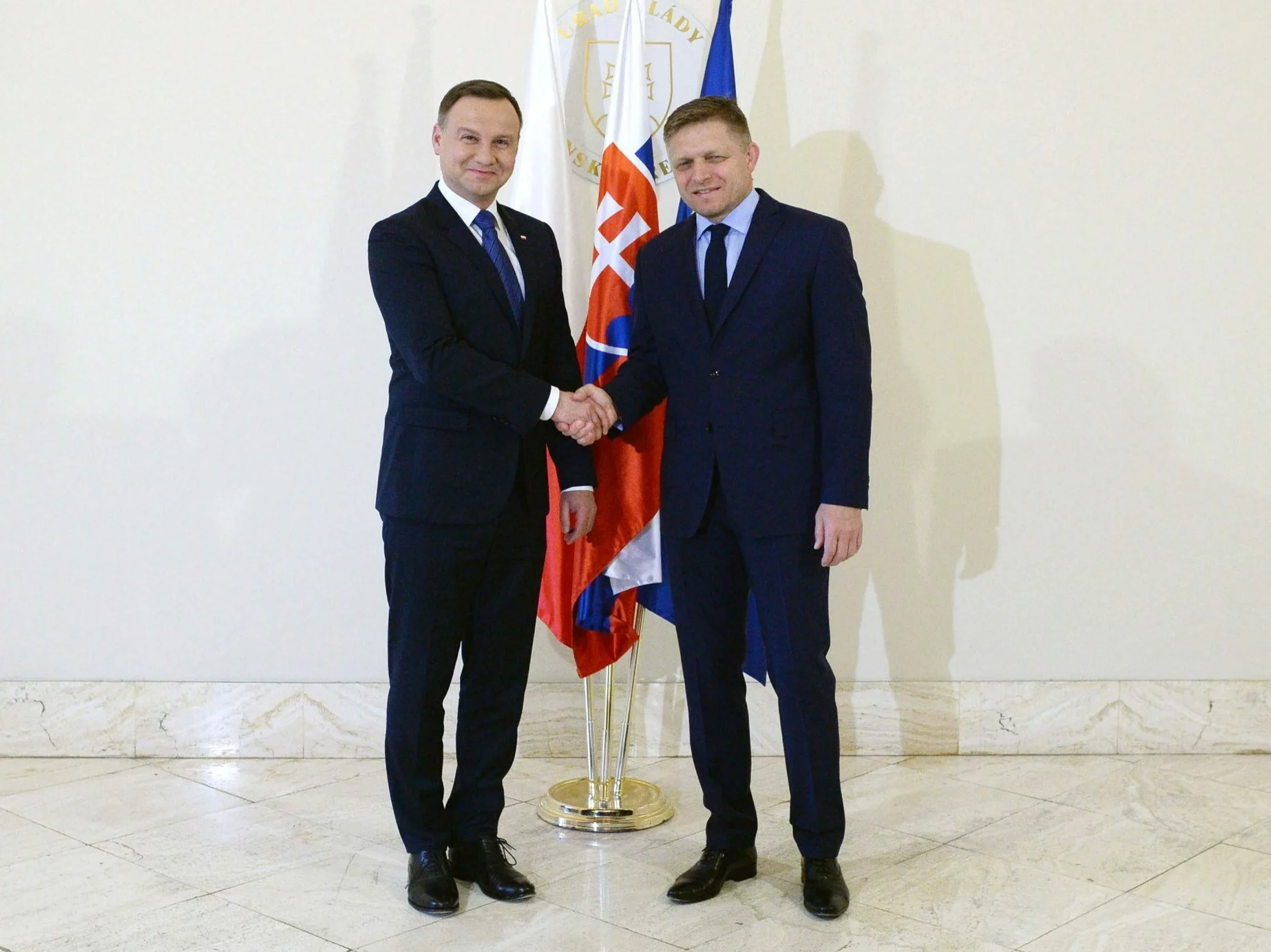 Prezydent Polski Andrzej Duda i premier Słowacji Roebrt Fico