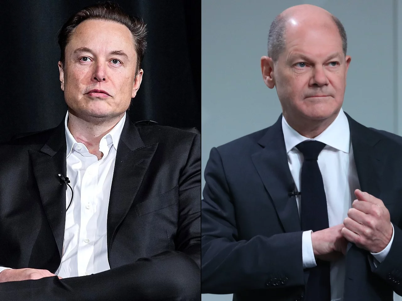 Elon Musk i Olaf Scholz