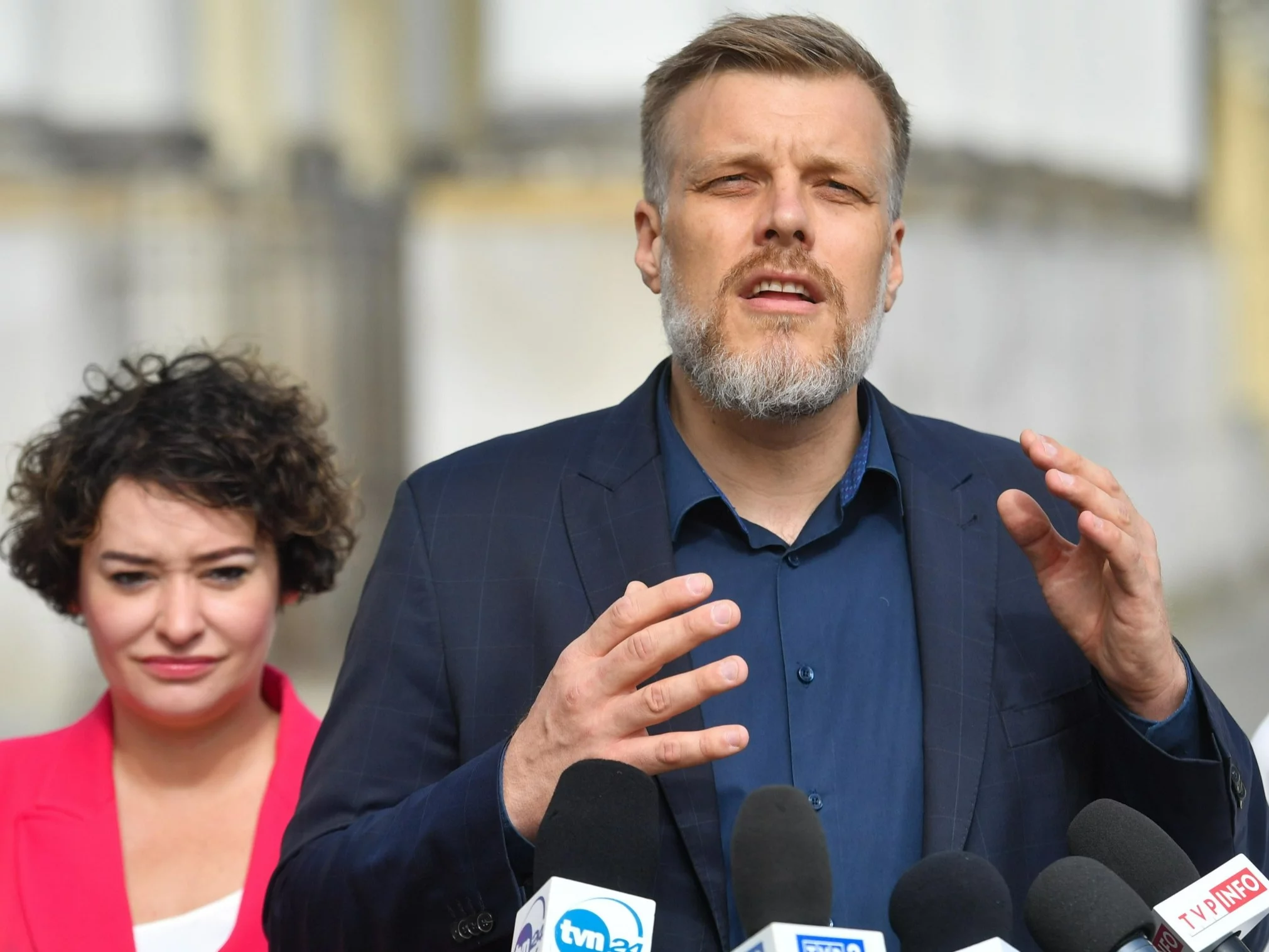 Adrian Zandberg i Anna Maria Żukowska