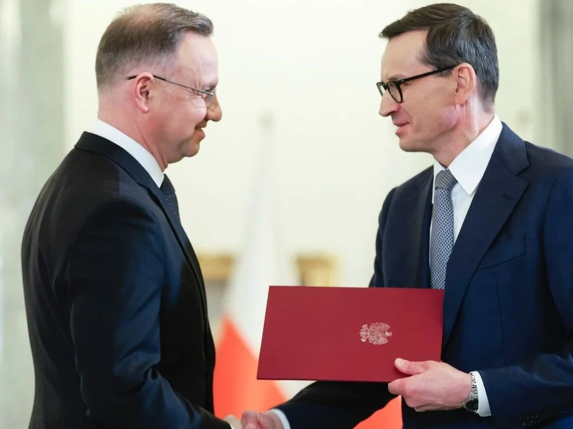 Prezydent Andrzej Duda i były premier Mateusz Morawiecki