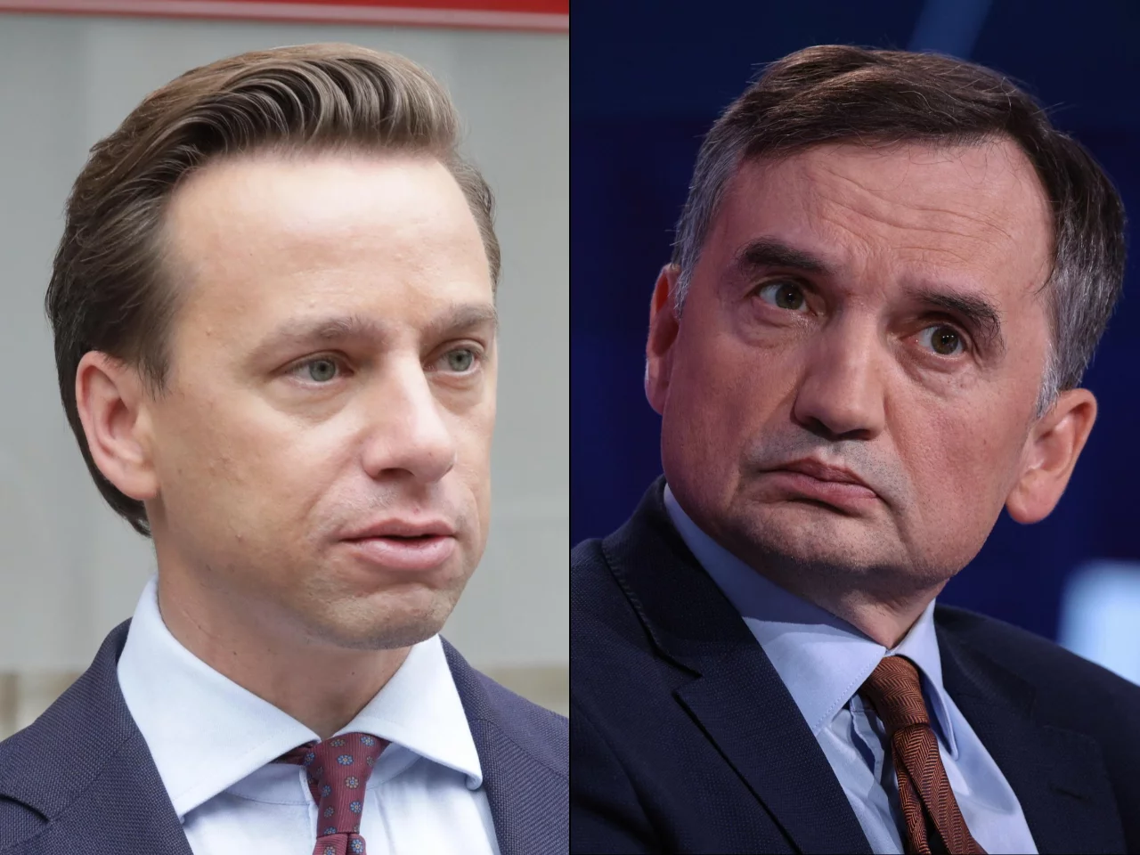 Krzysztof Bosak (L) i Zbigniew Ziobro (P)