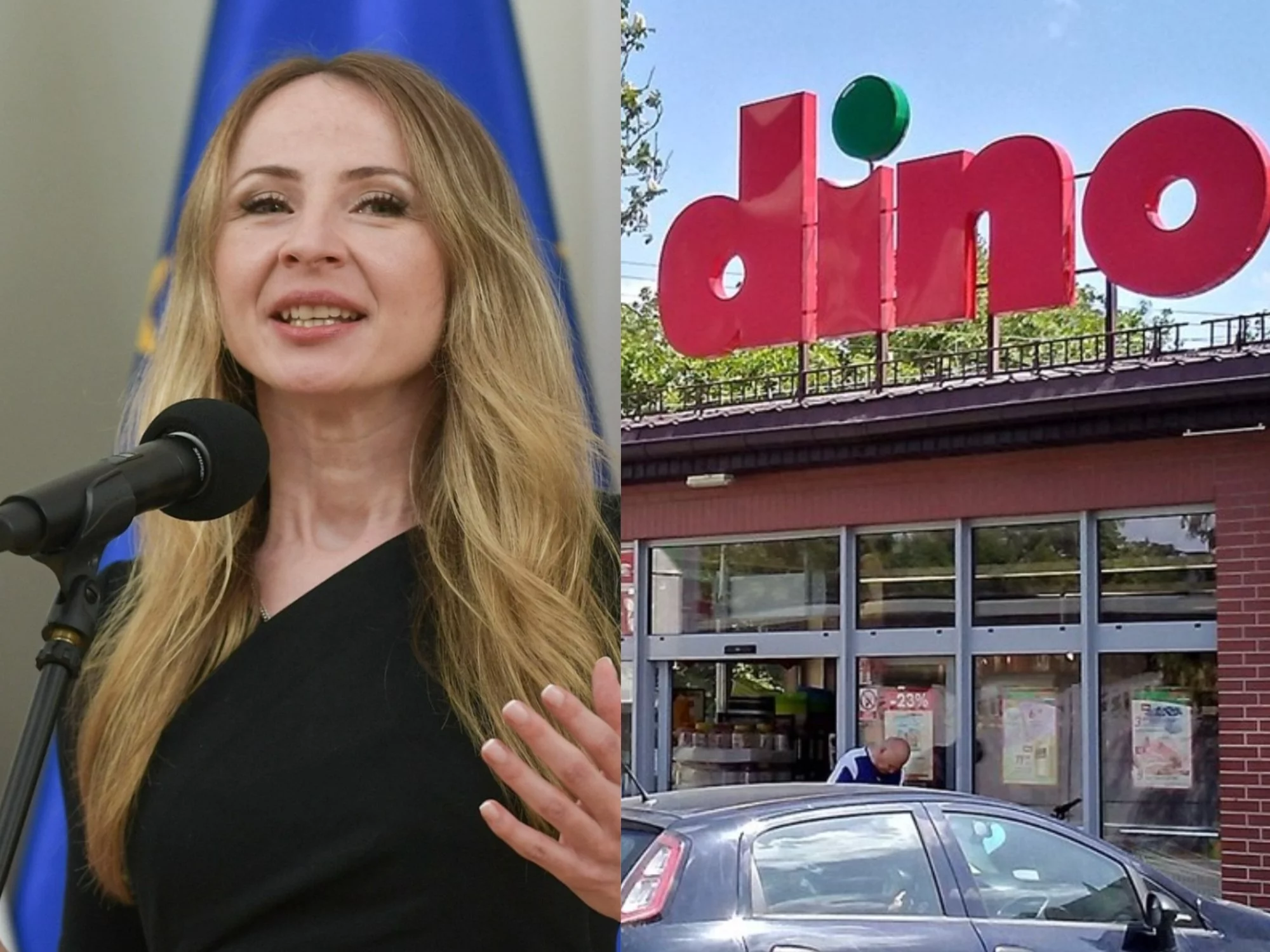 Minister rodziny, pracy i polityki społecznej Agnieszka Dziemianowicz-Bąk, sklep Dino