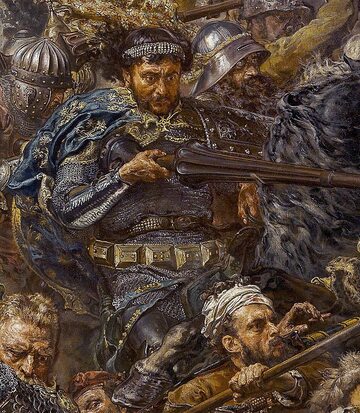 Zawisza Czarny na obrazie "Bitwa pod Grunwaldem", autorstwa Jana Matejki