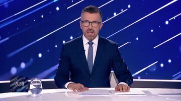 Zbigniew Łuczyński, prowadzący program "19:30" w TVP