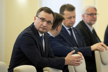 Zbigniew Ziobro na posiedzeniu rządu